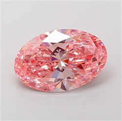 Picture of Lab Grown Diamond 2.00 Carats, Oval with  Cut, Fancy Vivid Pink Color, VS1 Clarity and Certified by IGI