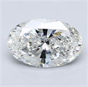Diamante Natural 3.01 quilates, Ovalado , Color G, claridad VS2 y certificado GIA