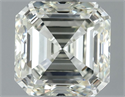 Natural Diamond 1.00 Carats, Asscher with  Cut, H Color, VS2 Clarity and Certified by IGI