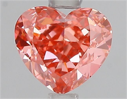 Picture of Lab Grown Diamond 1.52 Carats, Heart with  Cut, Fancy Vivid Pink Color, VS1 Clarity and Certified by IGI