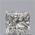 Natural Diamond 0.54 Carats, Princess with  Cut, G Color, VVS1 Clarity and Certified by GIA
