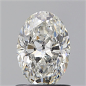 Natural Diamond 0.90 Carats, Oval with  Cut, H Color, VS1 Clarity and Certified by GIA