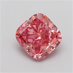 Picture of Lab Grown Diamond 1.41 Carats, CUSHION MODIFIED with  Cut, Fancy Vivid Pink Color, VVS2 Clarity and Certified by IGI