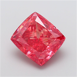 Picture of Lab Grown Diamond 10.01 Carats, CUSHION MODIFIED with  Cut, Fancy Vivid Pink Color, VS2 Clarity and Certified by IGI