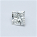 Natural Diamond 0.34 Carats, Princess with  Cut, D Color, SI1 Clarity and Certified by GIA