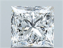 Natural Diamond 1.01 Carats, Princess with  Cut, E Color, SI2 Clarity and Certified by GIA