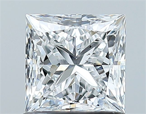 Picture of Natural Diamond 1.01 Carats, Princess with  Cut, E Color, SI2 Clarity and Certified by GIA