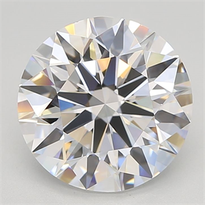 Picture of Lab Grown Diamond 3.07 Carats, Round with Ideal Cut, E Color, IF Clarity and Certified by IGI