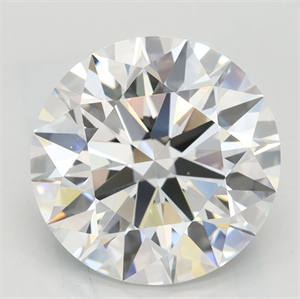 Picture of Lab Grown Diamond 3.08 Carats, Round with Excellent Cut, D Color, FL Clarity and Certified by GIA