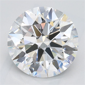 Picture of Lab Grown Diamond 2.56 Carats, Round with Excellent Cut, D Color, FL Clarity and Certified by GIA