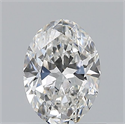 Natural Diamond 0.59 Carats, Oval with  Cut, F Color, VVS2 Clarity and Certified by GIA
