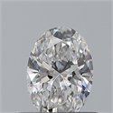 Natural Diamond 0.43 Carats, Oval with  Cut, D Color, VVS1 Clarity and Certified by GIA
