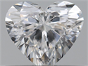 Natural Diamond 0.38 Carats, Heart with  Cut, D Color, VVS2 Clarity and Certified by GIA