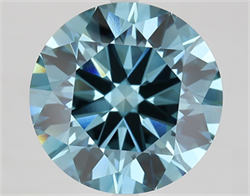 Picture of Lab Grown Diamond 11.03 Carats, Round with Excellent Cut, Fancy Vivid Blue Color, VS1 Clarity and Certified by IGI
