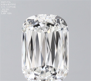 Picture of Natural Diamond 0.30 Carats, Cushion with  Cut, H Color, VVS2 Clarity and Certified by GIA