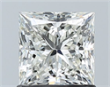 Natural Diamond 1.05 Carats, Princess with  Cut, I Color, IF Clarity and Certified by GIA