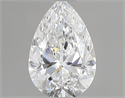 Natural Diamond 0.50 Carats, Pear with  Cut, E Color, SI1 Clarity and Certified by GIA