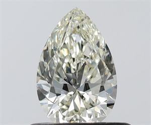 Picture of Natural Diamond 0.55 Carats, Pear with  Cut, J Color, IF Clarity and Certified by IGI