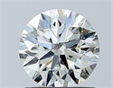 Natural Diamond 0.84 Carats, Round with Excellent Cut, J Color, SI2 Clarity and Certified by GIA