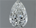 Natural Diamond 0.64 Carats, Pear with  Cut, H Color, VVS2 Clarity and Certified by GIA
