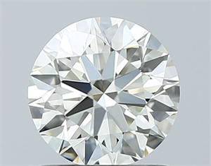 Picture of Natural Diamond 1.01 Carats, Round with Excellent Cut, K Color, VVS2 Clarity and Certified by IGI