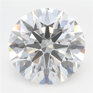 Picture of Lab Grown Diamond 4.00 Carats, Round with Ideal Cut, D Color, IF Clarity and Certified by IGI