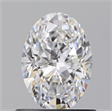 Natural Diamond 0.72 Carats, Oval with  Cut, D Color, VS2 Clarity and Certified by GIA