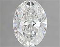 Natural Diamond 0.83 Carats, Oval with  Cut, F Color, VS1 Clarity and Certified by GIA