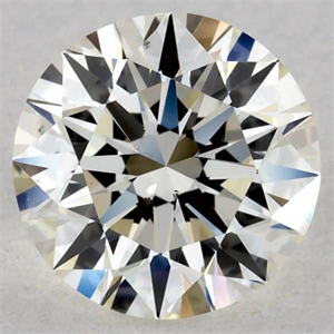 Picture of Natural Diamond 0.49 Carats, Round with Excellent Cut, K Color, VS1 Clarity and Certified by GIA