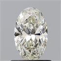 Natural Diamond 0.70 Carats, Oval with  Cut, K Color, SI2 Clarity and Certified by GIA