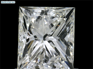 Picture of Natural Diamond 1.00 Carats, Princess with  Cut, I Color, VS2 Clarity and Certified by GIA