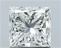 Natural Diamond 1.00 Carats, Princess with  Cut, H Color, VVS1 Clarity and Certified by GIA