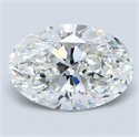 Diamante Natural 3.51 quilates, Ovalado , Color H, claridad VS2 y certificado GIA