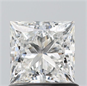 Natural Diamond 0.91 Carats, Princess with  Cut, F Color, VVS1 Clarity and Certified by GIA