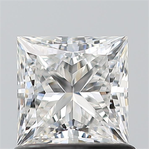 Picture of Natural Diamond 0.91 Carats, Princess with  Cut, F Color, VVS1 Clarity and Certified by GIA