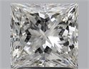 Natural Diamond 1.71 Carats, Princess with  Cut, H Color, VS1 Clarity and Certified by GIA