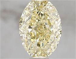 Picture of Lab Grown Diamond 1.51 Carats, Oval with  Cut, Fancy Intense Yellow Color, VS1 Clarity and Certified by IGI