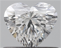 Natural Diamond 0.44 Carats, Heart with  Cut, F Color, VVS2 Clarity and Certified by GIA