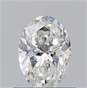 Natural Diamond 0.71 Carats, Oval with  Cut, F Color, SI1 Clarity and Certified by GIA