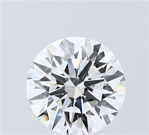 Picture of Lab Grown Diamond 2.55 Carats, Round with Ideal Cut, D Color, VVS1 Clarity and Certified by IGI