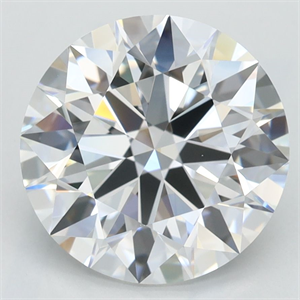 Picture of Lab Grown Diamond 3.26 Carats, Round with Ideal Cut, D Color, IF Clarity and Certified by IGI