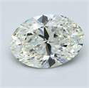 Diamante Natural 3.70 quilates, Ovalado , Color J, claridad VS2 y certificado GIA