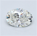 Natural Diamond 1.01 Carats, Oval with  Cut, H Color, VS1 Clarity and Certified by GIA
