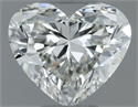 Natural Diamond 0.52 Carats, Heart with  Cut, H Color, VVS1 Clarity and Certified by IGI