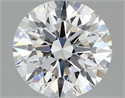 Lab Grown Diamond 2.09 Carats, Round with Ideal Cut, D Color, VVS2 Clarity and Certified by IGI