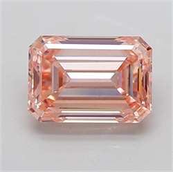 Picture of Lab Grown Diamond 2.91 Carats, Emerald with  Cut, Fancy Intense Pink Color, VS1 Clarity and Certified by IGI