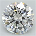 Lab Grown Diamond 3.09 Carats, Round with Excellent Cut, F Color, VS1 Clarity and Certified by GIA