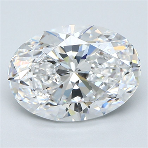 Picture of Natural Diamond 3.01 Carats, Oval with  Cut, D Color, VVS2 Clarity and Certified by GIA
