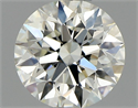 Natural Diamond 0.68 Carats, Round with Excellent Cut, J Color, SI1 Clarity and Certified by GIA