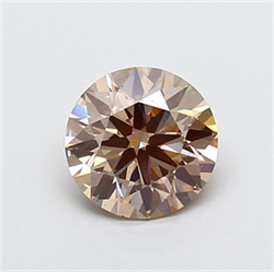 Picture of Lab Grown Diamond 1.57 Carats, Round with Ideal Cut, Fancy Brown Color, VS1 Clarity and Certified by IGI